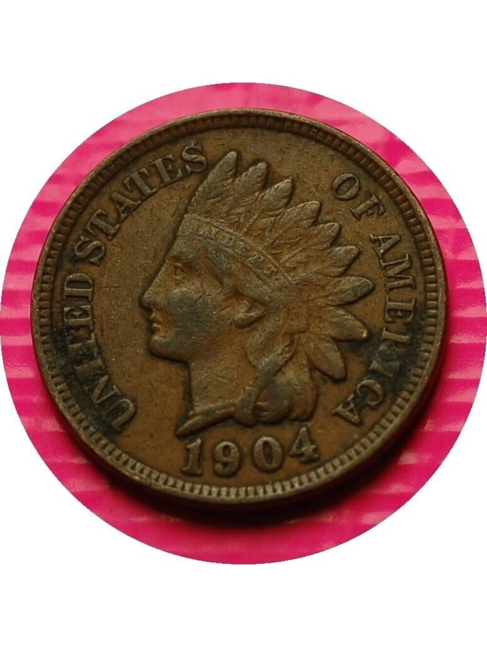 W441 1904 Indian Head Cent Penny 1c - Check Out Our Store FULL LIBERTY SHOWING!!